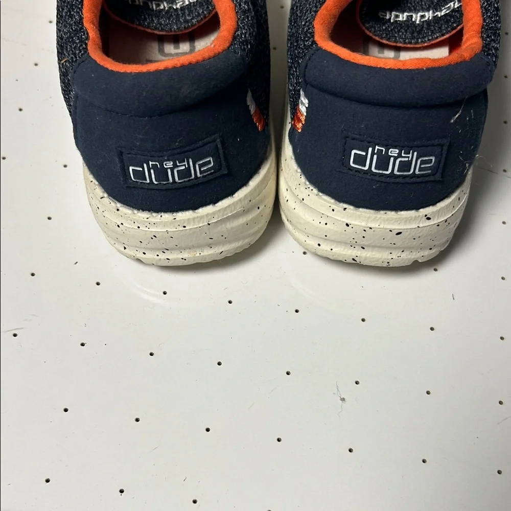 Hey Dude Kids Moccasins - Dark Gray with Orange Accents